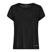 Tom Ford Svart Bambu Kortärmad T-shirt Black, Dam