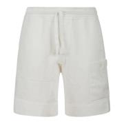 Ten C Vit bomull Bermuda shorts med dragsko White, Herr