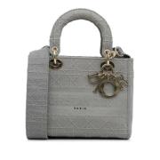 Dior Vintage Pre-owned Canvas handvskor Gray, Dam