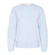 InWear Mjuk Stickad Pullover Tröja Windsurfer Melange Blue, Dam