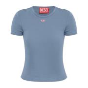 Diesel T-shirt 'T-Ele-Long-D' Blue, Dam