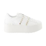 Valentino Garavani Rockstud Platform Sneakers White, Dam