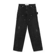 Golden Goose Svarta Distressed Jeans med Klassisk Stil Black, Dam