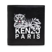 Kenzo Svart Läder Plånbok Stilfull Modern Man Black, Herr