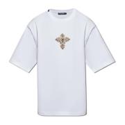 Dolce & Gabbana T-shirt med skimrande applikation White, Herr