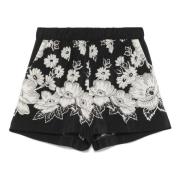 P.a.r.o.s.h. Elegant Svarta Shorts för Moderna Kvinnor Black, Dam