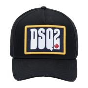 Dsquared2 Präglad Logga Baseball Cap Fibbia Black, Unisex