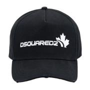 Dsquared2 Broderad Logotyp Baseball Cap Fibbia Black, Unisex