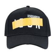 Dsquared2 Tryckt Baseballkeps med Spänne Stängning Black, Unisex