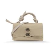 Zanellato Läder Crossbody-väska med Avtagbar Rem Beige, Dam