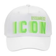 Dsquared2 Ikonisk Baseballkeps med Spänne Stängning White, Unisex