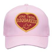 Dsquared2 Broderad Baseballkeps med Justerbar Stängning Pink, Unisex