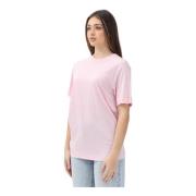 Marni Kortärmad Jersey T-shirt med Logo Pink, Dam