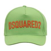 Dsquared2 Snapback Baseball Cap Broderad Logotyp Green, Unisex