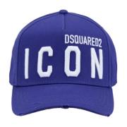 Dsquared2 Ikonisk Baseballkeps med Spänne Stängning Blue, Unisex