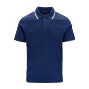 Herno Herr Polo Skjorta med knappar Blue, Herr