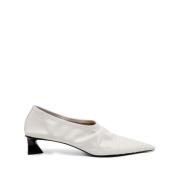 Stella McCartney Elsa Ruched Kitten Heel Pumps White, Dam