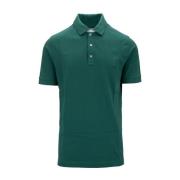 Fay Herr Button Polo Skjorta Green, Herr