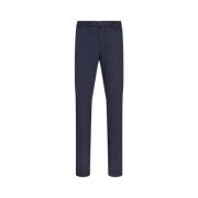 Kiton Blå Bomull Elastan Slim Fit Byxor Blue, Herr