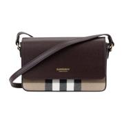 Burberry Kvinnors Crossbody Väska Magnetknapp Brown, Dam