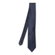 Tom Ford Geometrisk Sidenslips, Djupblå Elegans Blue, Herr