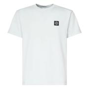 Stone Island Vita T-shirts och Polos med Logotyp White, Herr