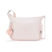 Kipling Lätt Crossbody-väska med Flera Fickor Pink, Dam