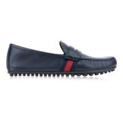 Gucci Herr Slip-On Loafers Läderskor Blue, Herr