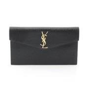 Yves Saint Laurent Vintage Pre-owned Laeder kuvertvskor Black, Dam