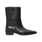 Tory Burch Western City Ankelboot Black, Dam