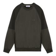 Stone Island Rundhalsad Sweatshirt Green, Herr