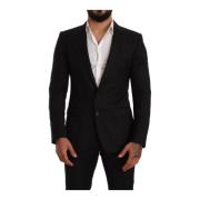 Dolce & Gabbana Elegant Slim Fit Martini Suit Black, Herr