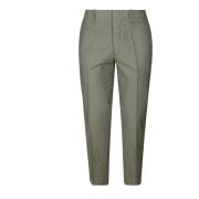 Hindustrie Veckade Chino Byxor med Dragkedja Green, Herr