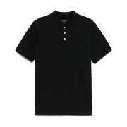 Giorgio Armani Svarta Polo Skjortor och Polos Black, Herr