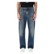 Valentino Garavani Klassiska Straight Leg Bomull Denim Jeans Blue, Her...