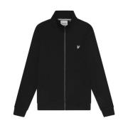 Lyle & Scott Mid Layers Diagonal Weave French Terry Zip Through Black,...