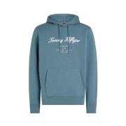 Tommy Hilfiger Blå Avion Sweater Logo Felpa Regular Blue, Herr