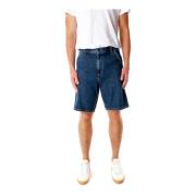 Carhartt Wip Avslappnad passform Denim Arbets Shorts Blue, Herr