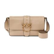 PINKO Beige Axelväska Elegant Design Beige, Dam