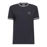 Brunello Cucinelli Randig Crewneck T-shirts och Polos Blue, Dam