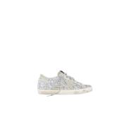 Golden Goose Silver Glitter Super-Star Sneakers Gray, Dam