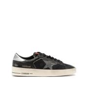 Golden Goose Svarta lädersneakers med stjärnpatch Black, Herr