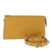 Louis Vuitton Vintage Pre-owned Laeder kuvertvskor Yellow, Dam