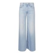 Mother Ljus Denim Jeans Tillverkad i USA Blue, Dam