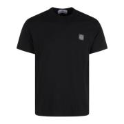 Stone Island Bomull Crewneck T-shirt med Logopatch Black, Herr