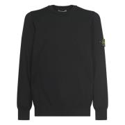 Stone Island Svarta Tröjor för Män Black, Herr