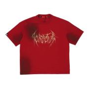 Acupuncture Röd Thunderstroke Tee med Logoprint Red, Herr