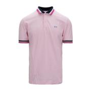 Sun68 Herr Button Polo Skjorta Pink, Herr