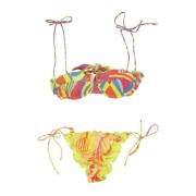 F**k Rynkad Bandeau Bikini Set Multicolor, Dam