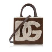 Dolce & Gabbana Mocka Skulderväska med DG Logo Brown, Dam